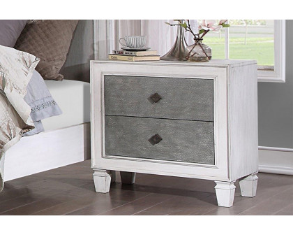 ACME - Katia Nightstand in Rustic Gray/Weathered White