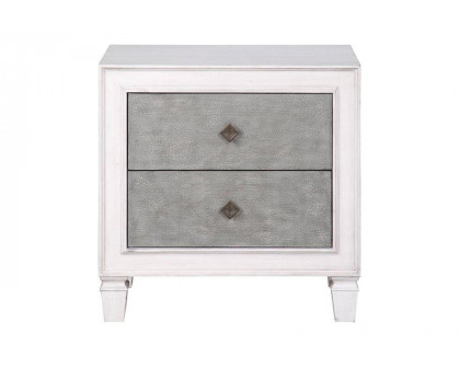 ACME - Katia Nightstand in Rustic Gray/Weathered White