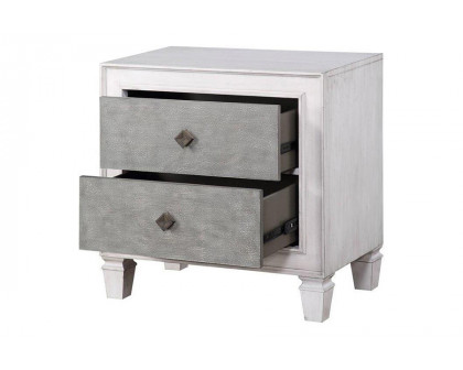 ACME - Katia Nightstand in Rustic Gray/Weathered White