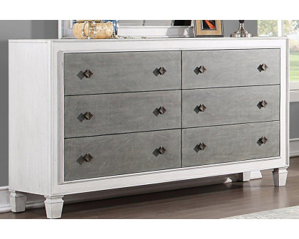 ACME - Katia Dresser in Rustic Gray/Weathered White