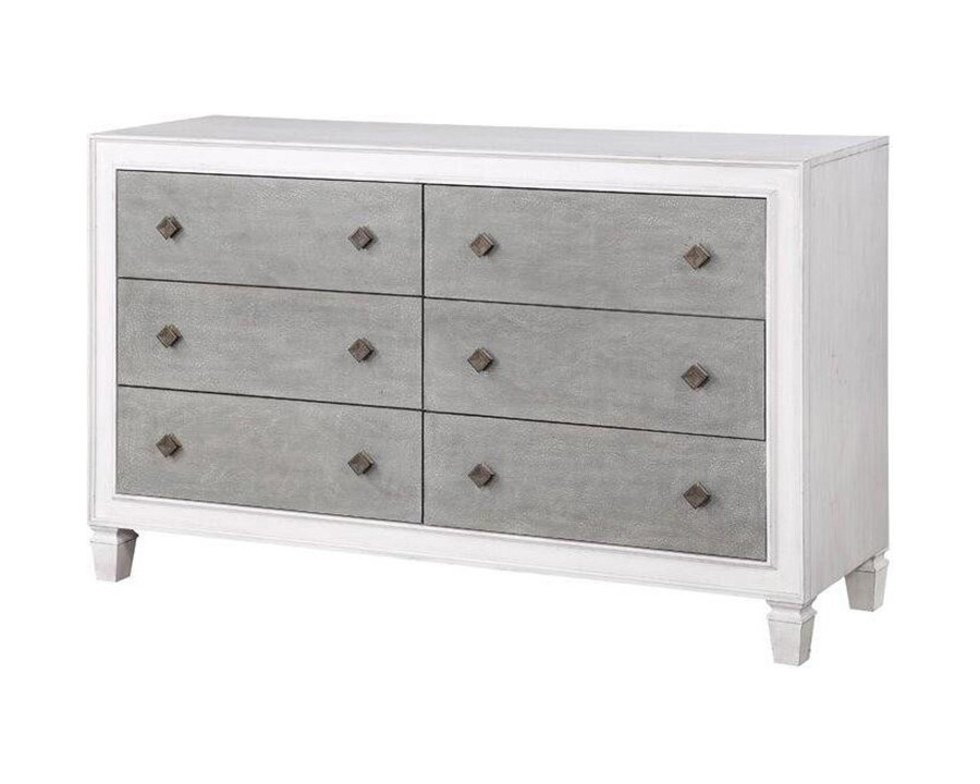 ACME - Katia Dresser in Rustic Gray/Weathered White