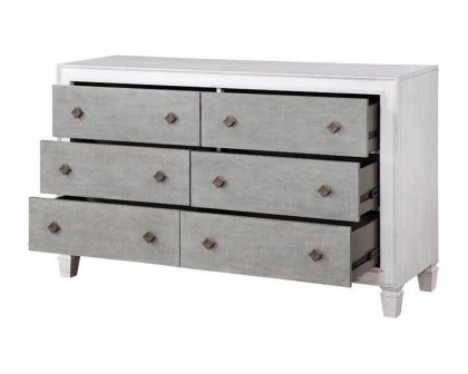 ACME - Katia Dresser in Rustic Gray/Weathered White