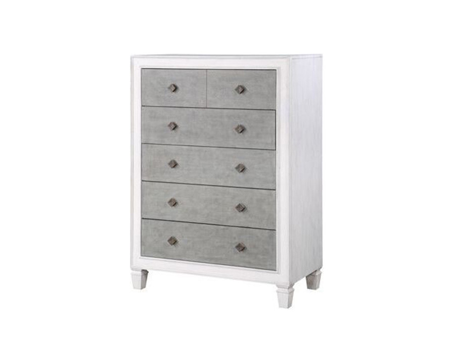 ACME - Katia Chest in Rustic Gray/Weathered White