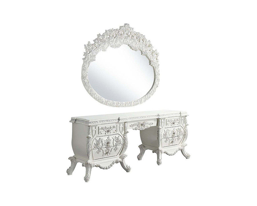 ACME - Vanaheim Vanity Desk in Antique White