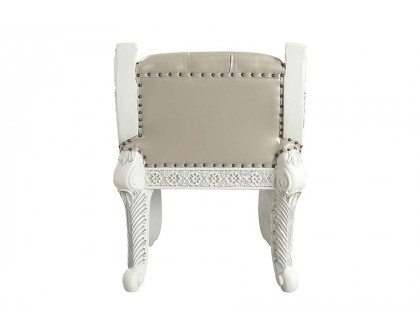 ACME - Vanaheim Vanity Stool in Beige/Antique White