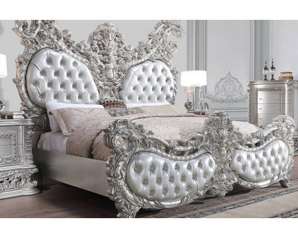 ACME - Valkyrie EK Bed in Antique Platinum