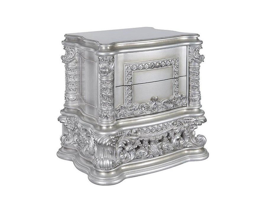 ACME - Valkyrie Nightstand in Antique Platinum