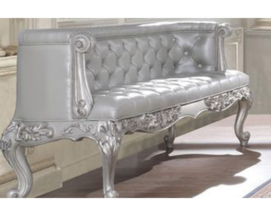 ACME - Valkyrie Bench in Antique Platinum