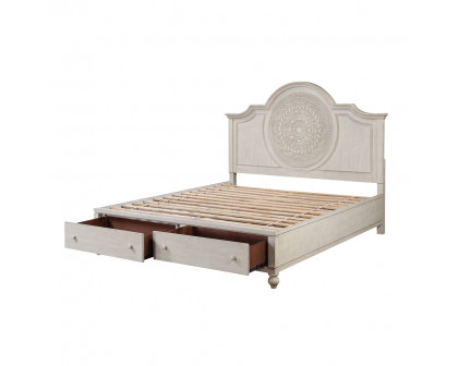 ACME Roselyne CK Bed - Antique White