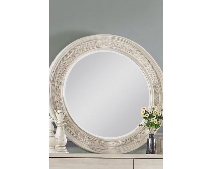 ACME - Roselyne Mirror in Antique White