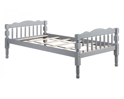 ACME Homestead Twin Over Twin Bunk Bed - Gray Finish