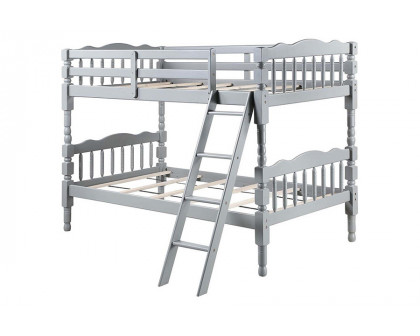 ACME Homestead Twin Over Twin Bunk Bed - Gray Finish