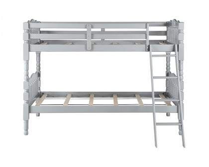 ACME Homestead Twin Over Twin Bunk Bed - Gray Finish