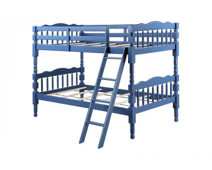 ACME Homestead Twin Over Twin Bunk Bed - Dark Blue Finish