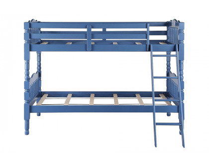 ACME Homestead Twin Over Twin Bunk Bed - Dark Blue Finish