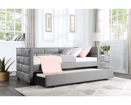 ACME - Ebbo Daybed with Trundle (Twin) in Gray