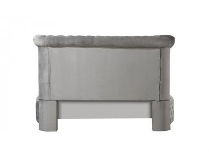 ACME Gaiva Eastern King Bed with Storage - Gray Velvet