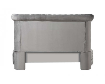 ACME Gaiva Queen Bed with Storage - Gray Velvet