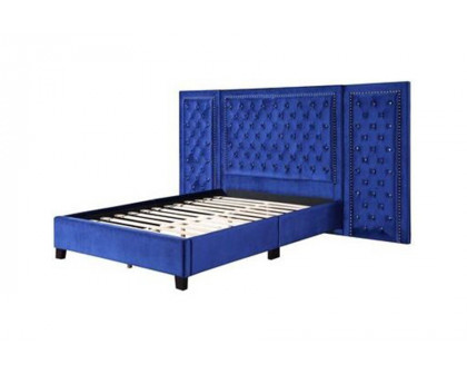 ACME Damazy Bed - Blue Velvet, Eastern King Size