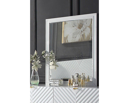 ACME Gaines Mirror - White High Gloss Finish