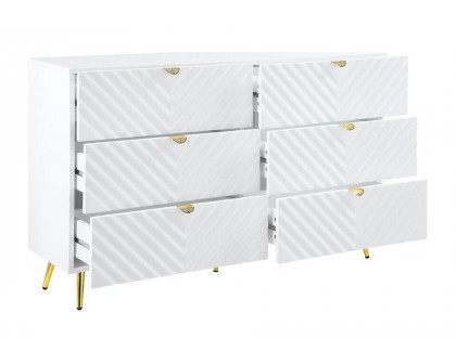 ACME Gaines Dresser - White High Gloss Finish