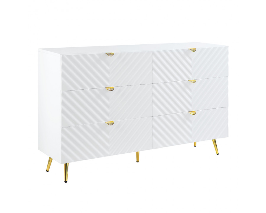 ACME - Gaines Dresser in White High Gloss (BD01037A)