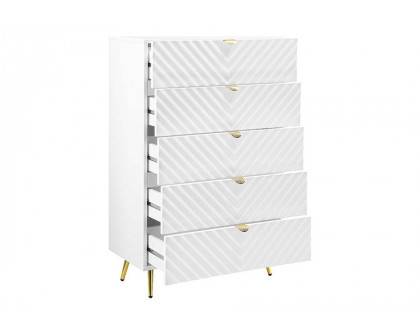 ACME Gaines Chest - White High Gloss Finish