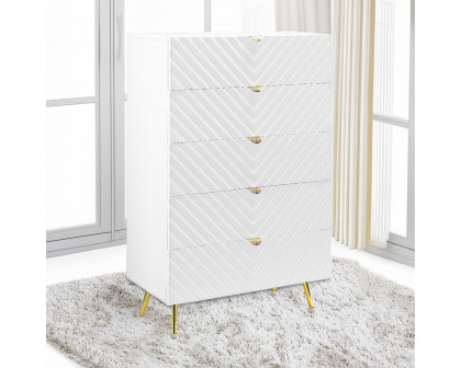 ACME - Gaines Dresser in White High Gloss (BD01038A)