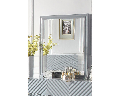 ACME Gaines Mirror - Gray High Gloss Finish