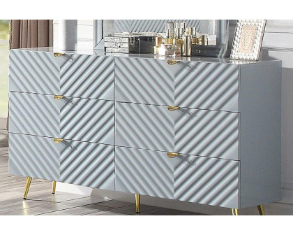 ACME Gaines Dresser - Gray High Gloss Finish