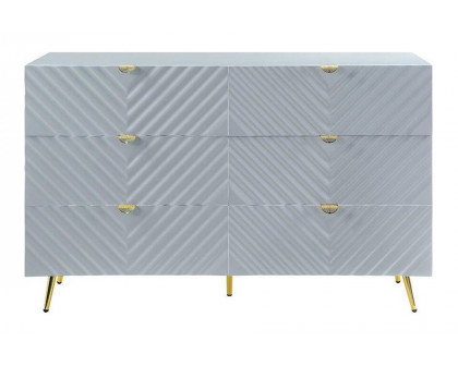 ACME Gaines Dresser - Gray High Gloss Finish