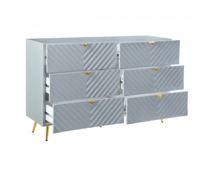 ACME - Gaines Dresser in Gray High Gloss