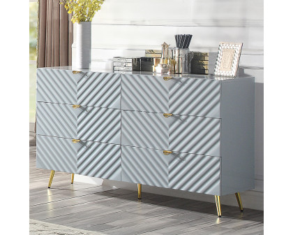 ACME - Gaines Dresser in Gray High Gloss