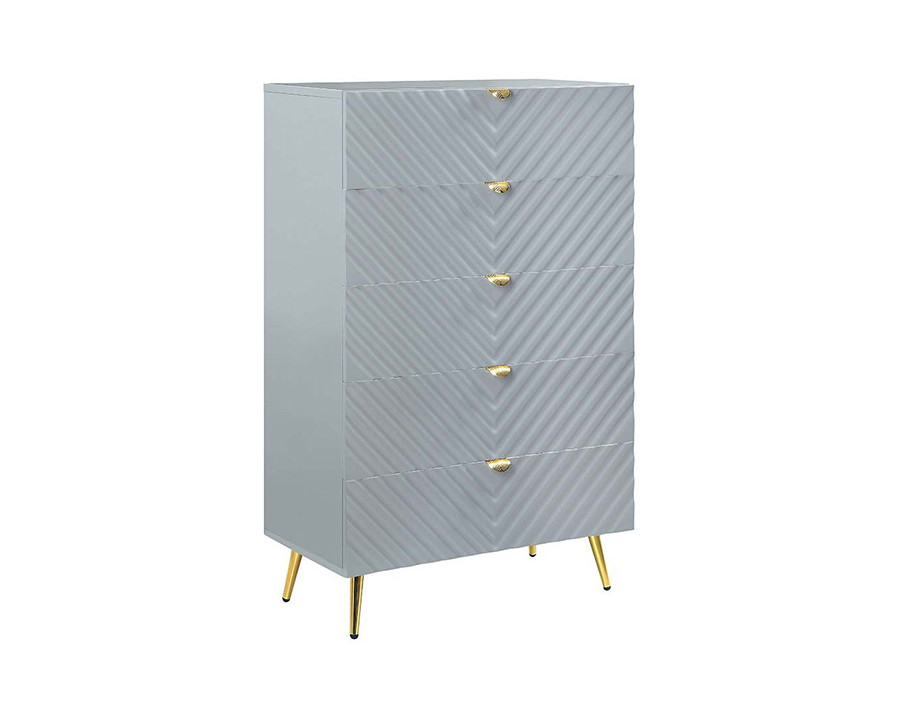 ACME Gaines Chest - Gray High Gloss Finish