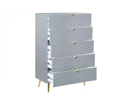 ACME Gaines Chest - Gray High Gloss Finish