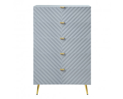 ACME - Gaines Chest in Gray High Gloss