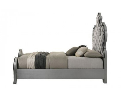 ACME Perine Eastern King Bed - Gray Velvet