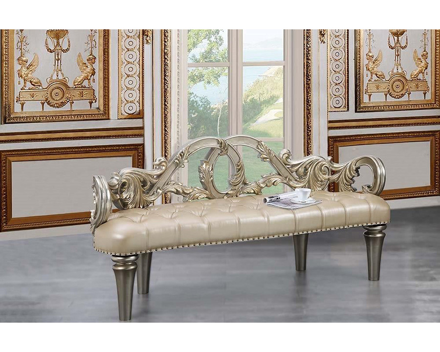 ACME - Danae Bench in Champagne/Gold