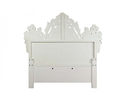 ACME - Adara EK Bed in Pearl White/Antique White