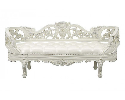 ACME Adara Bench - Pearl White/Antique White