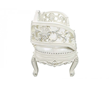 ACME Adara Bench - Pearl White/Antique White