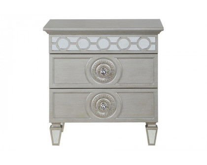 ACME - Varian Nightstand in Silver/Mirrored