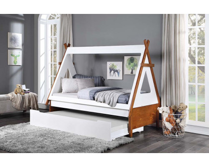 ACME - Loreen Twin Bed in Oak/White