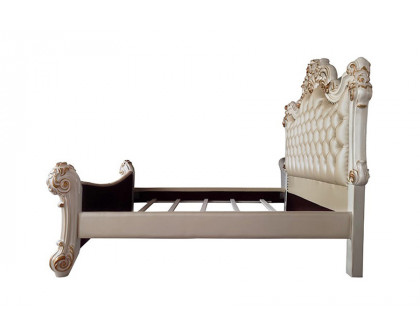 ACME Vendom Bed - Antique Pearl Finish, California King Size