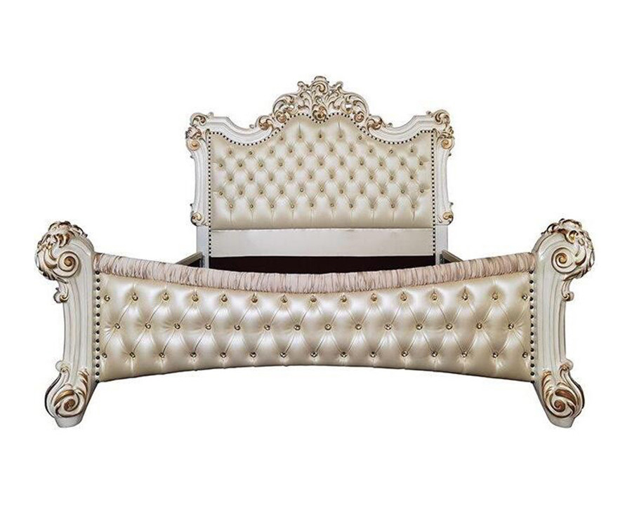 ACME Vendom Bed - Antique Pearl Finish, Eastern King Size