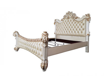 ACME Vendom Bed - Antique Pearl Finish, Eastern King Size