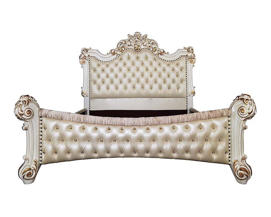 ACME Vendom Bed - Antique Pearl Finish, Queen Size