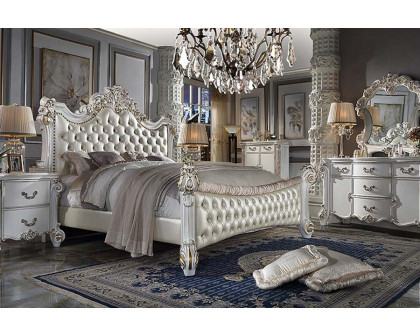 ACME Vendom Bed - Antique Pearl Finish, Queen Size