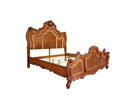 ACME Picardy Queen Bed - Honey Oak