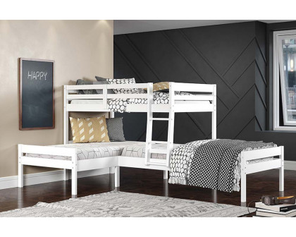 ACME - Manoela Triple Twin Bunk Bed in White